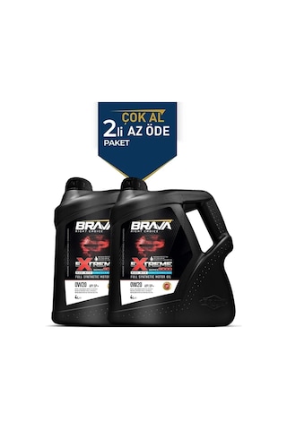Brava Extreme 9000 0W20 Full Sentetik Motor Yağı 2 x 4 L