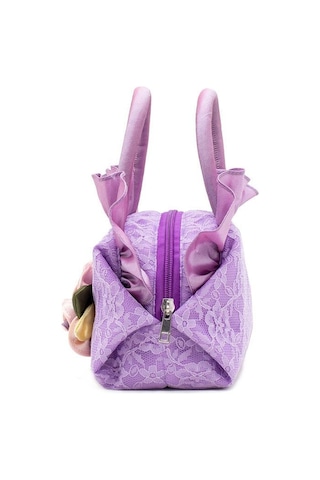 Siyah Kadın Yaz Taşınabilir Bez Çanta Tatlı Dantel Çiçek Küçük Çanta Fermuarlı Cep Telefonu Çantası Siyah