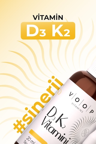 Voop D3K2 Vitamini D3 Vitamini D Vitamini Sprey Ve Damla 20 ML