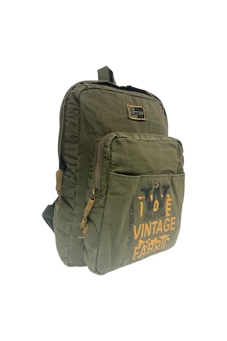 Old Cotton Cargo Kaliteli Vintage Salaş Disayn Günlük Gezi Spor Sırt Çantası Matanza Bag 30x42cm Haki