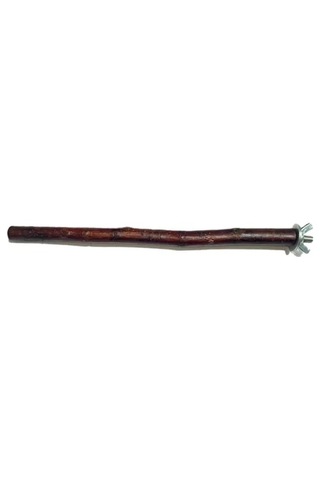 Ahşap Kuş Dalı Tünek, 22 Cm Uzunluk, Metal Aparatlı
