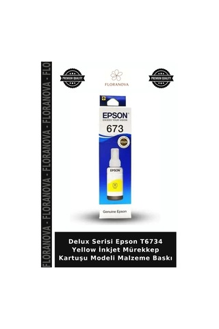 Delux Serisi Epson T6734 Yellow İnkjet Mürekkep Kartuşu Modeli Malzeme Baskı