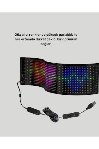 Rgb Led Panel Renkli Işık Efektli Dekoratif Aydınlatma Çok Renkli