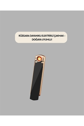 Mey İthalat Usb Şarjlı Alevsiz Elektronik Çakmak Rüzgara Dayanıklı, Gazsız, Güvenli Kullanım