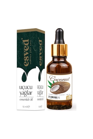 Hindistan Cevizi Kokusu Saf Esansiyel Uçucu Yağ Buhurdanlık Yağı Difüzör Esansı Aromaterapi Ortam Koku 10ml