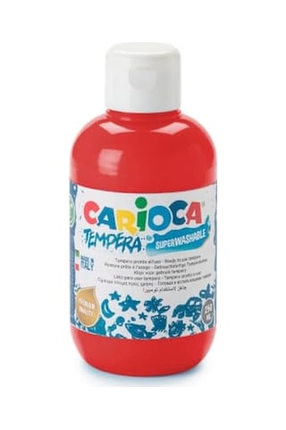Yıkanabilir Kırmızı Tempera Boya, 250 Ml 10'lu