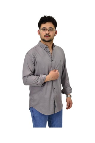 Erkek Büyük Beden Spor Likralı Gömlek Bgl-st04486 Gri