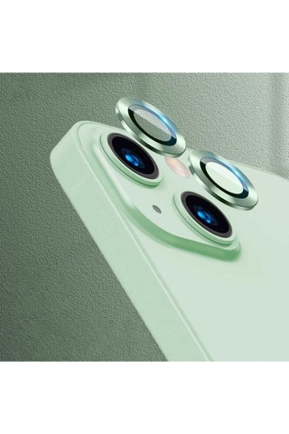 Apple Uyumlu iPhone 13 Mini Zore Cl-07 Kamera Lens Koruyucu Light Green
