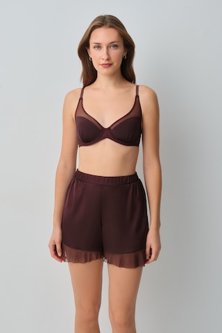 Suwen Aura Pijama Şortu Wsh118102971460 Bitter