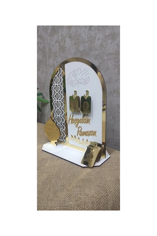Pey Aksesuar Pleksi Ramazan Takvimi&iftar Duası Ramazan Dekorasyon Beyaz