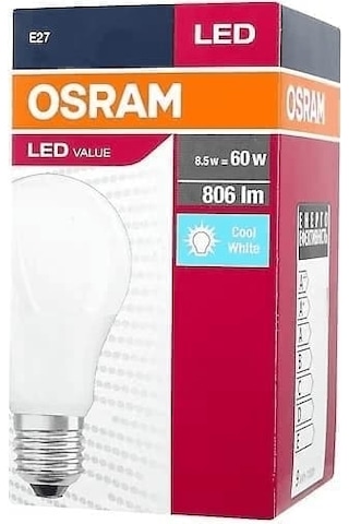 Osram Led Value Ampul Beyaz Işık 8.5 W 60watt