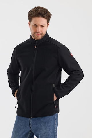 Alexandergardi Alexandergardı Dik Yaka Fermuarlı Astarsız İçi Polar Su İtici Softshell Kumaş Mont E24-mnt-02 001