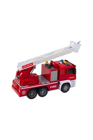 Sesli Işıklı Pilli Merdivenli Full Fonksiyon Su Püskürtme Oyuncak Eğitici İtfaiye Arabası