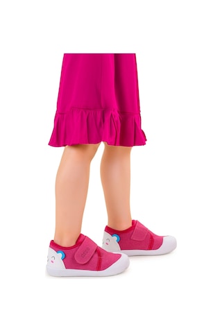 Kiko Kids Catly Cırtlı Kız Bebek İlk Adım Panduf Ayakkabı Fuşya