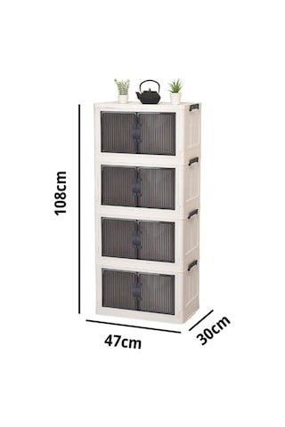 4 Katlı Portatif Çok Amaçlı Dolap Organizer-istiflenebilir Mutfak Ve Kiler Dolabı Renkli