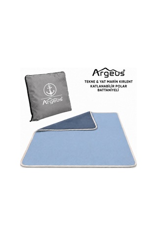 Tekne Yat Marin Kırlent - Katlanır Battaniye Ve Minder - Argeus - Çapa - Gri Çok Renkli