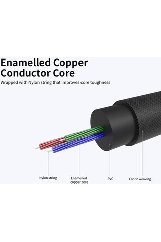 Besthome1 Ventıon 3.5mm Aux Kablo - 3m Altın Kaplama - Araç, Telefon, Bilgisayar