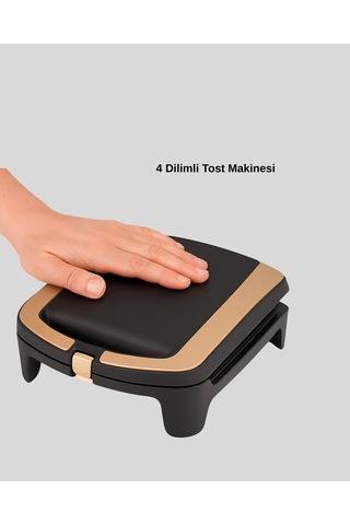 Mey İthalat Tost Makinesi Ev Tipi Pratik Kullanım 4 Tost Kapasiteli Yeni Nesil Çok Renkli