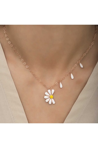 Casera's Gümüş Rose Papatya Seviyor Sevmiyor Kadın Kolye Csr2180810 Gümüş