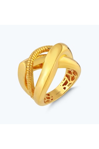 Altınbaş 22 Ayar Altın Çapraz Yüzük Byz0205-25982 Çok Renkli