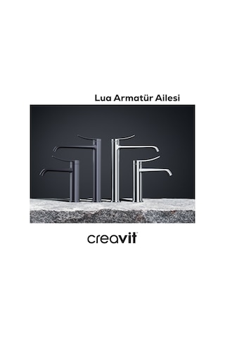 Creavit Lua Uzun Lavabo Armatürü Metalik Gri Bt.lu6500gr