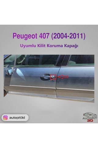 Peugeot 407 2004 2011 Uyumlu Kilit Koruma Kapağı Sağ Ön Taraf
