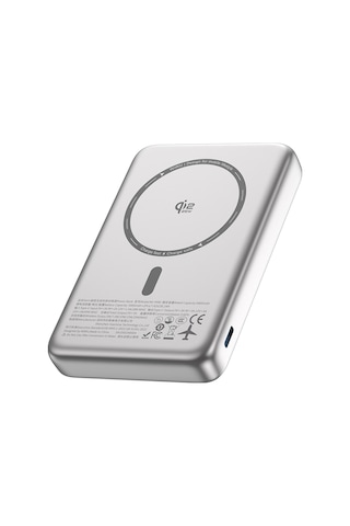 Wiwu Wi-p090 Mag Pro Serisi Qi2 Teknolojili Standlı 45w M-safe Wireless Powerbank 10.000mah Gümüş
