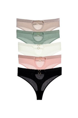 Vanilya Secret New Pamuk Tanga 5'li Paket Çok Renkli