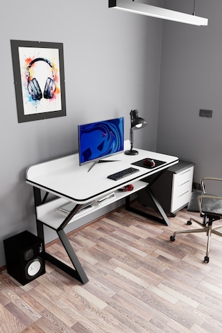 Pulsar Oyuncu Masası Çalışma Ofis Masası Gaming Masa Beyaz Pulsar Oyuncu Masası Çalışma Ofis Masası Gaming Masa Beyaz