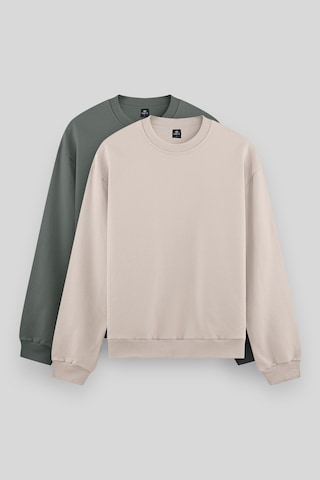 Tommy Life Standart Fit Basic O Yaka 2li Paket Bej-çağla Erkek Sweatshirt - 88053 Bej - Haki