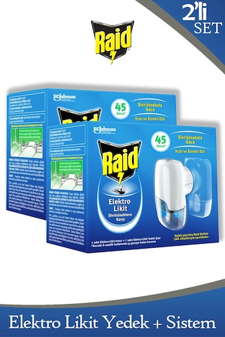Raid Elektrolikit Sistem 45 Gece 27 Ml X 2 Adet