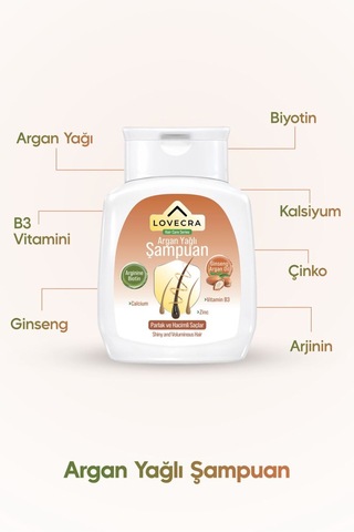 Argan Yağlı Şampuan Dökülme Karşıtı Güçlü Bakım Saç Güçlendirici Besleyici Doğal 290 Ml Tüm Saç Tipleri