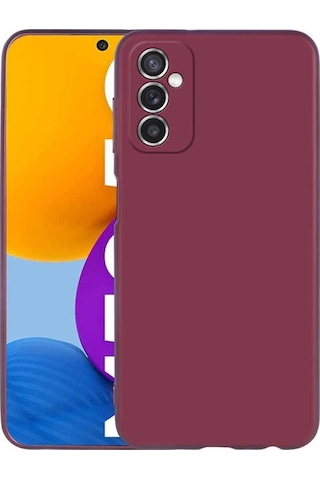 Galaxy M52 Kılıf Zore Premier Silikon Kapak Mürdüm