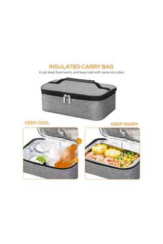 Padalink Mavi Isıtıcı Yemek Çantası - Oxford Kumaş + Köpük + Alüminyum Folyo - 25x16x8cm Mavi