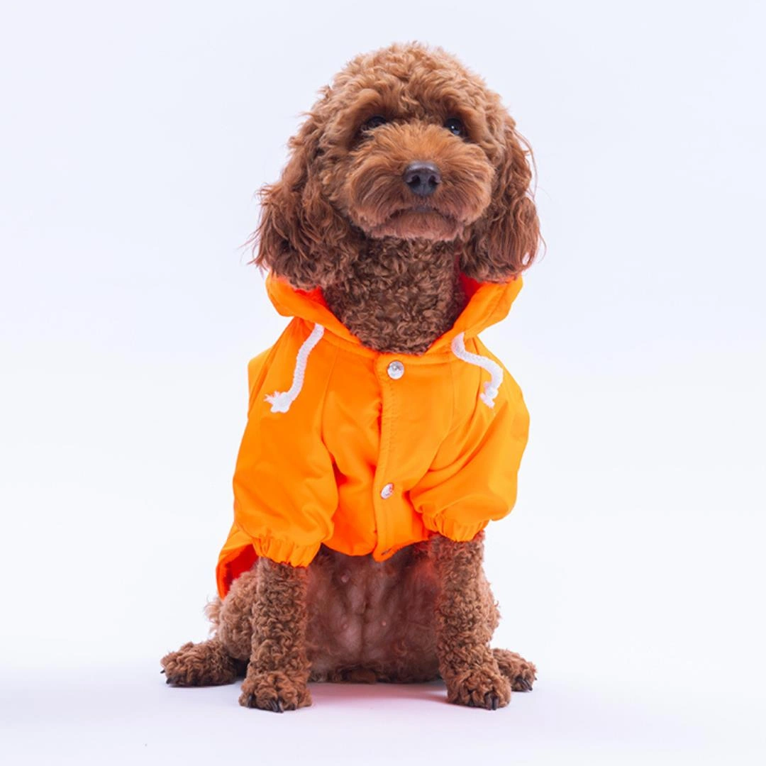 Neon Turuncu Mont Köpek Mont Köpek Kıyafeti Köpek Yağmurluğu Küçük Ve Büyük Irklar İçin