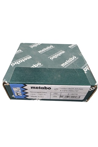 Metabo 616271000 Novorapid 115x1,0x22,23 İnox Kesme Diski 25 Adet