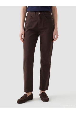 Lcw Comfort Kahverengi Flare Kadın Jean Pantolon