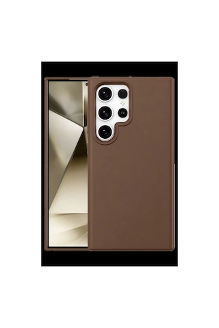 Newface Samsung Galaxy Uyumlu, S24 Ultra Kılıf First Silikon - Kahverengi Çok Renkli