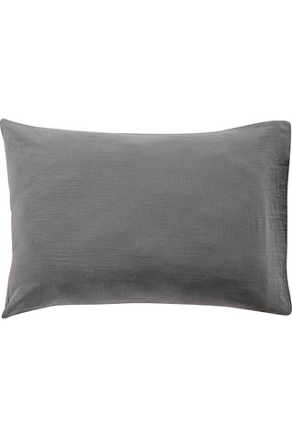 Antrasit Basic Pamuklu Yastık Kılıfı 2'li 50x70 Cm