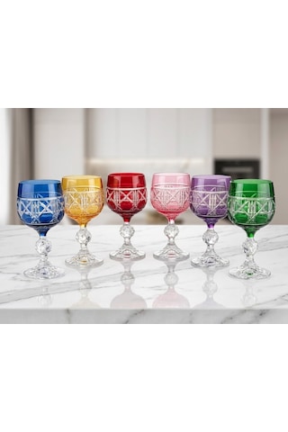 Bohemia Kristal Bardak 150 Cc 6 Adet Çok Renkli