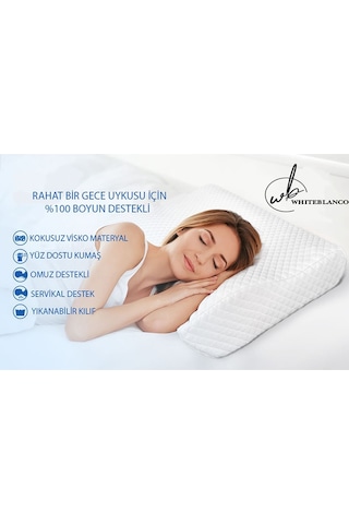 Helen Ortopedik Visco Yastık Boyun Yastığı Boyun Fıtığı Yastığı
