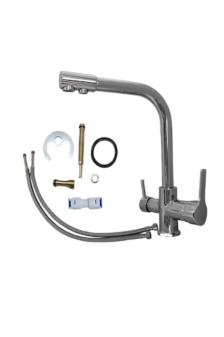 Aswater 3 Yollu Arıtmalı Çıkışlı Eviye Bataryası Krom