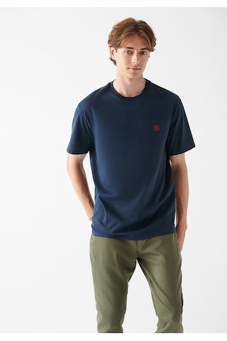 Mavi Mühür Logo Nakışlı Lacivert Tişört Loose Fit / Bol Rahat Kesim 067074-33207 Lacivert