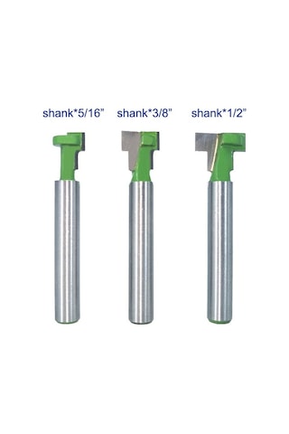 Fortunelane 3'lü Karbon Çelik Ahşap Freze Ucu Seti - Kilit Delik, Çerçeve Asma Ve T-çizgi İşlemleri İçin Mavi