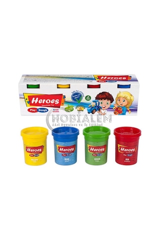 Heroes. 4 Renk. Oyun Hamuru. Büyük Oyun Hamuru. Kaliteli. Eğitici