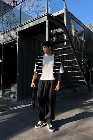 Flaw Smart Casual Siyah Kumaş Pantolon-siyah Siyah