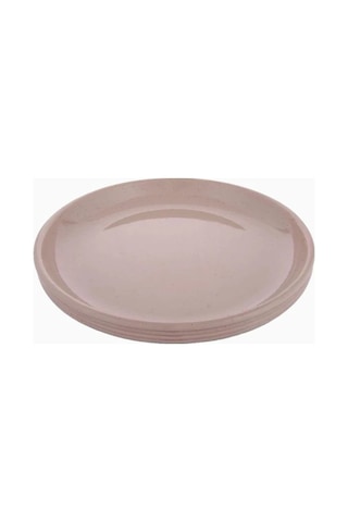 Barebones Rolled Enamelware Plate Kamp Mutfağı 4 Lü Emaye Tabak Mutfak Aksesuarları Toz Pembe