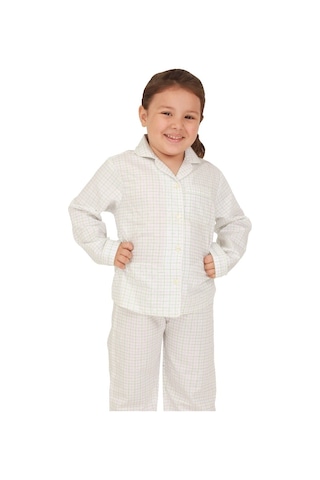 The Don Krem Kareli Kız Çocuk Pijama Takımı (9-14 Yaş)