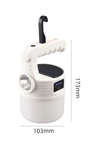 Mobgift Güneş Enerjili Kamp Lambası 2000 Lümen Süper Parlak, 5 Aydınlatma Modlu,usb İle Şarj Edilebilir Dış Mekan,asılabilir Beyaz