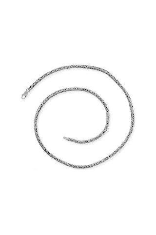 Tesbihane 925 Ayar Gümüş 60 Cm Uzunluk 2 Mm Genişlik 80 Mikron Kalınlık Erkek Kral Zincir